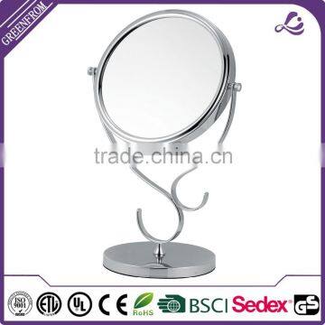 Classic Two Sided 360 Degree Tabletop Swivel Vanity Mirror 3x Magnification Chrome Finish