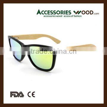 Smoke,Blue,Red,Green,Yellow,Purple,Brown Lenses Color and Bamboo/wood Arms Material Sunglasses photo-4
