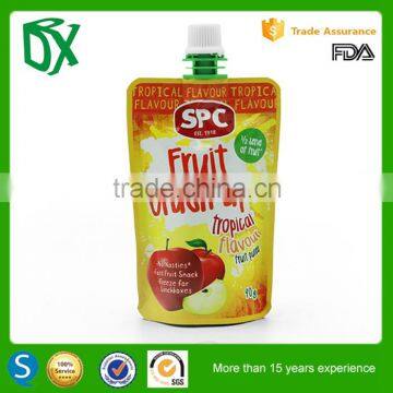  website reusable disposable translucent flexible frozen plastic stand up spout juice bags