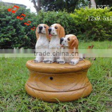 resin pug dog welcome statue