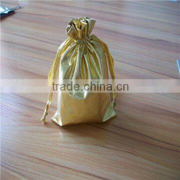 Custom Metallic FabricJewelry Bag With Logo Printing and Exported 3.5 Million to Italy 2015