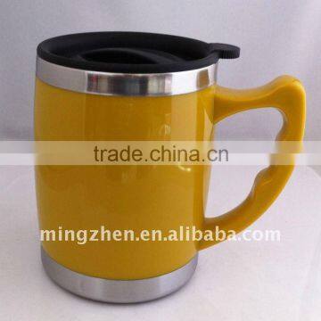 stainless steel double wall auto mug