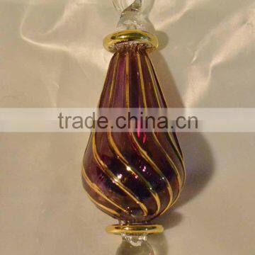 14 k gold Glass Egyptian Christmas Ornaments