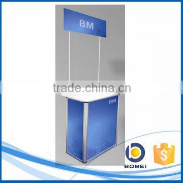 Portable expo customized folding screen promotional table, aluminum advertising table