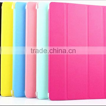 PU Leather cover cases for ipad mini 3 triple-pleated with smart sleep