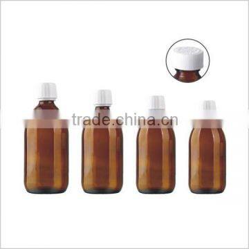 Glass Syrup Alpha Bottles