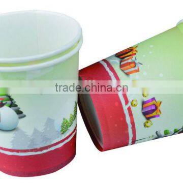 7oz Customize Single Wall Disposable Hot Drink Paper Coffee Cups With Handles