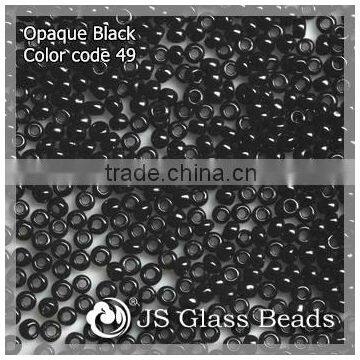 High Quality Fashion JS Glass Seed Beads - 49# 15/0 Opague Black Rocailles Beads For Garment & Jewelry