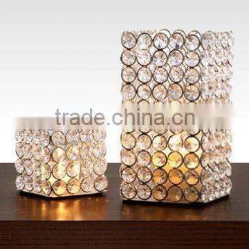 Crystal t-light holder for wedding table decoration