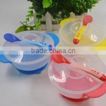 Mom's Pick BPA Free FAD Approve Food Grade pp Baby Bowl Training Feedng With Spoon