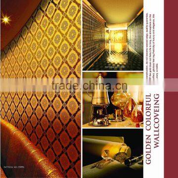 New design korean gold foil wallpaper for KTV/Bar