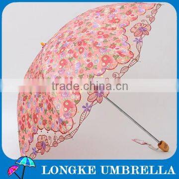 lady 2 folding lace fashion umbrella