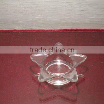 Small Clear Star Style Pentagon Candleholder