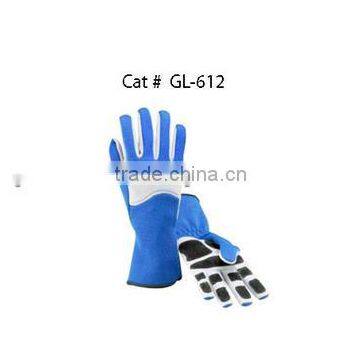 Black White And Blue Karting Gloves