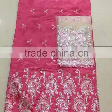 Haniye 2016 Nigerian George Fabric With Blouse/ Raw Silk George in Switzerland Wholesale Indian George Lace Fabric/PLG03-10 photo-2