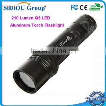 210 Lumen Q5 LED Aluminum Torch Flashlight