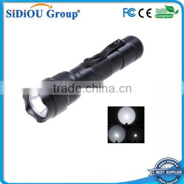 waterproof 1000 lumen led aluminum rechargeable led flashlight with clamp