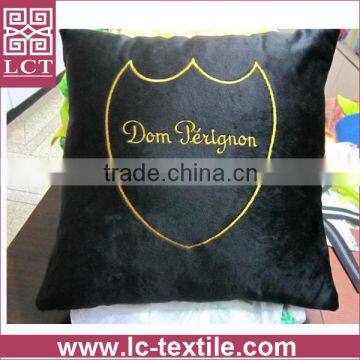 supply elegant design made of Super-soft Velour black salon pillow with custom logo embroidery(LCTP0072)