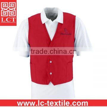 Wholesale Dust Free 65% Polyester/35% Cotton Twill Fabric Durable Work Vest With Custom Embroidery(LCTU0003) photo-2