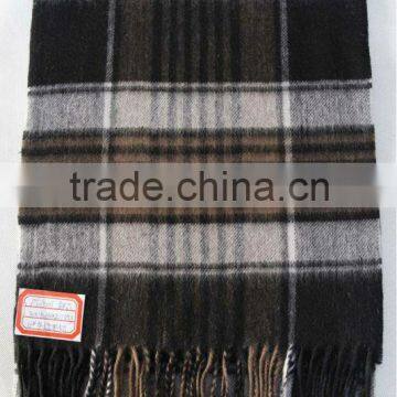 cashmere checked scarf/scarves