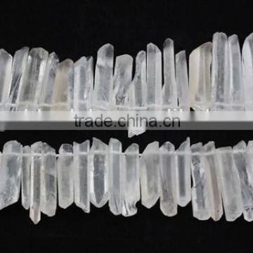 Wholesale Clear Quartz Faceted Long Chips Gemstone Beads(SL74370)