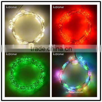 LIDORE LED Christmas customized shape battery operated copper string lights