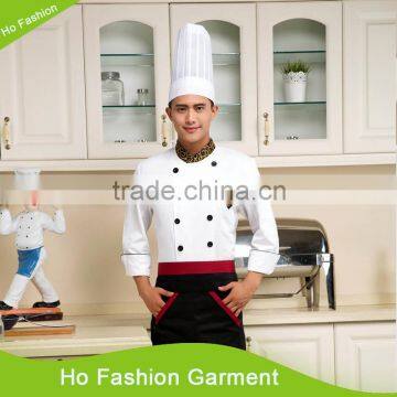 White customized with good quality double breasted chef kitchen jacket