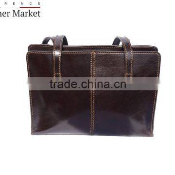 Business Shoulder Bag With Double Handle Handbags Italian Bags Genuine Leather Florence Leather Fashion photo-2