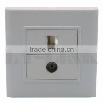 TV and RJ45 wall face plate