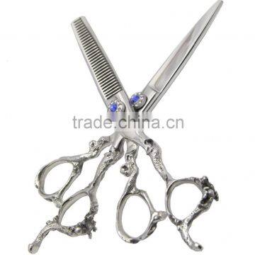 2015 newest design high quality hair scissor with dragon in handle