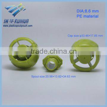 High quality 8.6 mm PE material spout cap plastic product