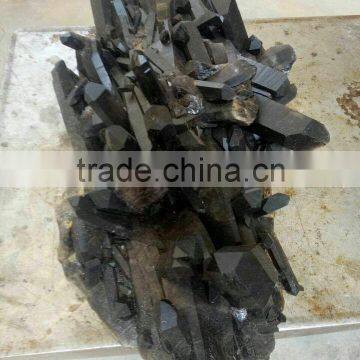 Natural Rock Long Points Black Smoky Crystal Cluster for Sale photo-5