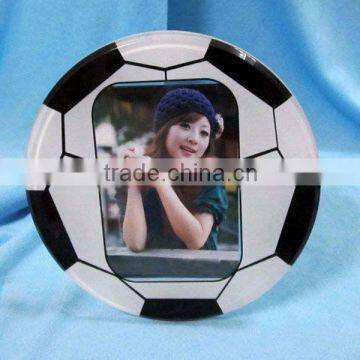 plexiglass picture frame as football