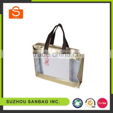 custom laminated non woven fashion lady bag,latest college girls shoulder bags