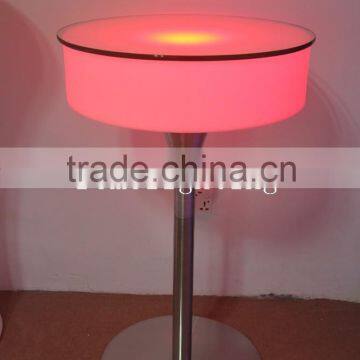 Remote control charging waterproof led bar table plastic table