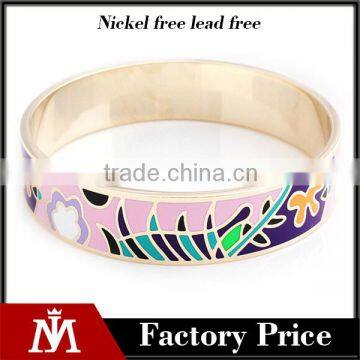 2016 Summer stainless steel gold enamel bangle party jewelry for women