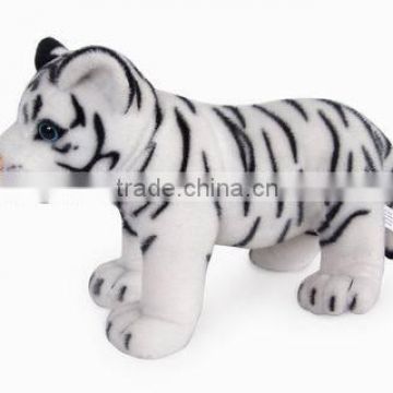 factory wholesale realistic plush toys standing white tiger stuffed plush jungle animal toy super soft plush white tiger