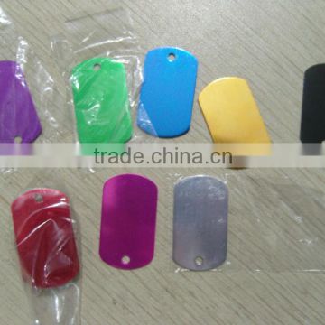 Anodized Colorful Aluminium Dog Tag