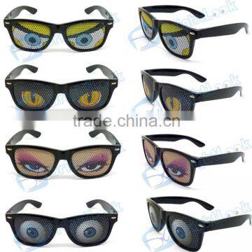 Lens sticker sunglasses promotion pinhole party glasses