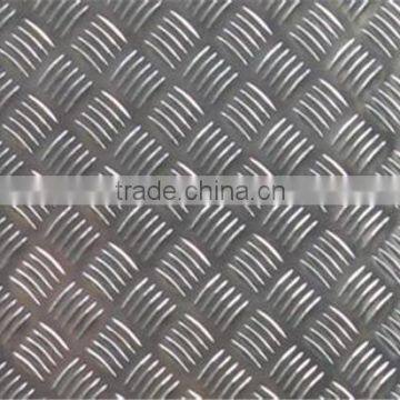 5 bars aluminum embossed sheet for anti-slip usage