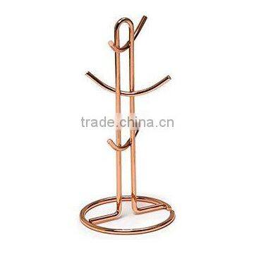 Copper Metal Wire Mug Holder, Mug Stand, Mug Tree 6- cups