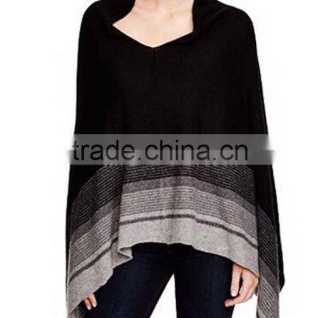 OEM and ODM service Hand Knitted Pure Cashmere Poncho