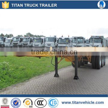 flatbed semi-trailer , tri-axle 20ft 40ft container flatbed semi-trailer truck for sale