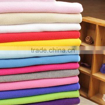 100%Polyester dyed polar fleece brushed fabric solid fabirc antipilling