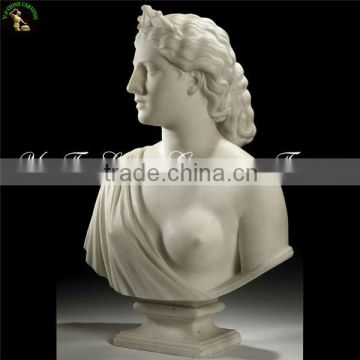 Female white marble bust