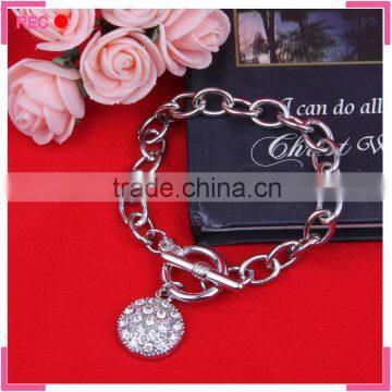 Metal bracelets manufacturer, with stone pendant new models bracelets