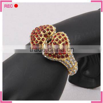 Imitation Gold Bracelet Designs for Party, 2 Hearts New Imitation Gold Bracelet Models photo-2