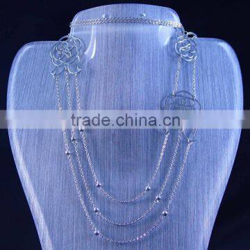 Fashion Rhodium Color Pendant Necklace