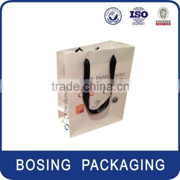 Nice Color Paper Gift Bag with Satin Ribbon Handle