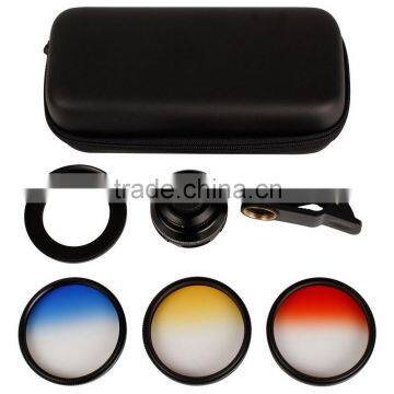 3in1 Clip-on Camera Lens Kit Fot Mobile Phones Tablets --0.7X HD Wide-angle Lens And 12X Macro Lens Plus 3 Colored Lens Filter photo-4